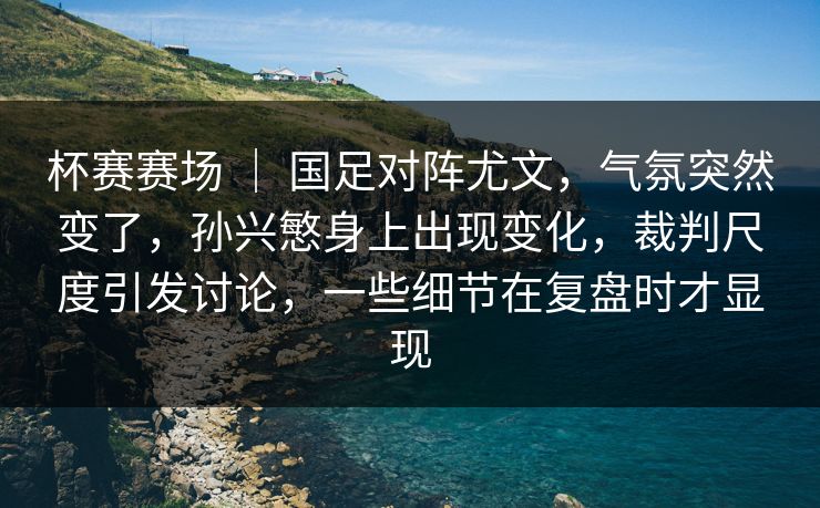 杯赛赛场 ｜ 国足对阵尤文，气氛突然变了，孙兴慜身上出现变化，裁判尺度引发讨论，一些细节在复盘时才显现