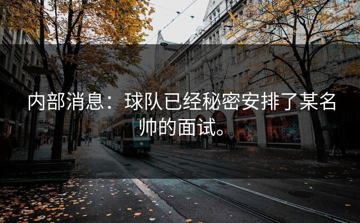 内部消息：球队已经秘密安排了某名帅的面试。